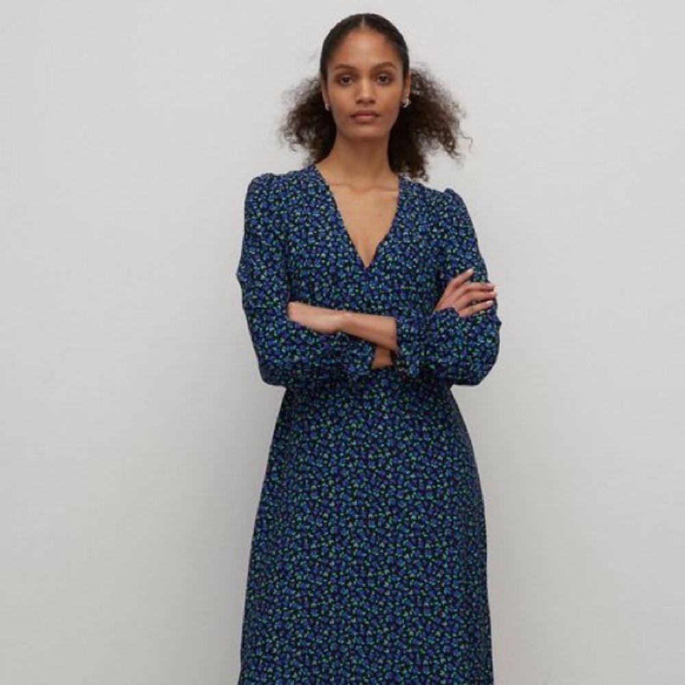 Ditsy Floral V-Neck Midi Tea Dress Nobody’s Child